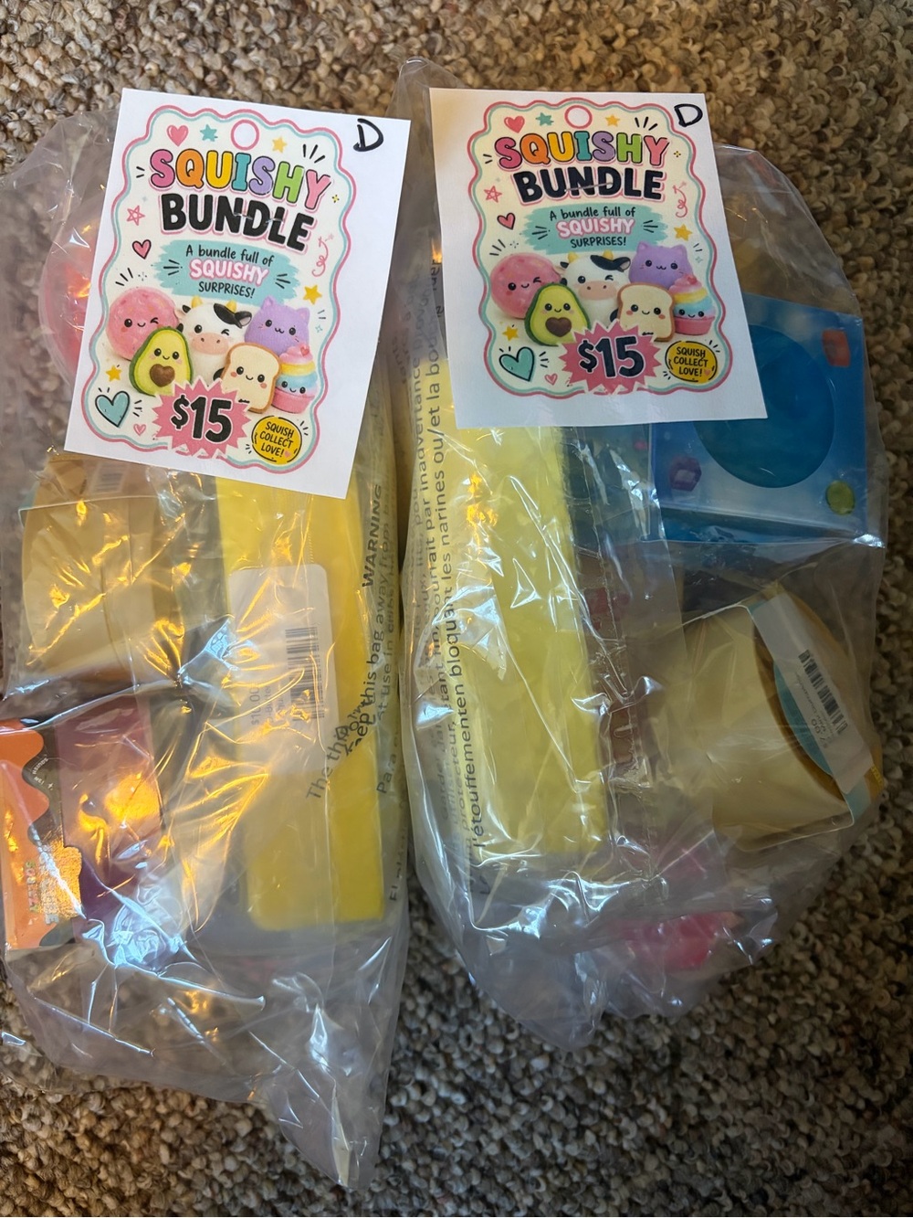 Squishy Bundle of 5 or more – Pastel Multicolor Plush Surprise Pack - Picture 3 of 3
